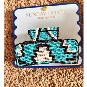 Sunday State Claw Hair Clip Beaded Aztec NWT, Boho, Western, Cowgirl